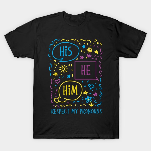 Transgender Pride Respect my Pronouns LGBTQ T-Shirt by TheBestHumorApparel